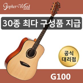 [30가지 사은품] 고퍼우드 G100 NS (무광) 통기타 공식대리점