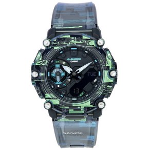 카시오 G-Shock Naughty Noise 아날로그 디지털 쿼츠 GA-2200NN-1A GA2200NN-1 200M 남성용 시계