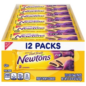 Newtons Soft Fuit Chewy Cookies (2 Cookies Pe Pack) Fig 24 Oz (Pack of 12), 1개, 680g