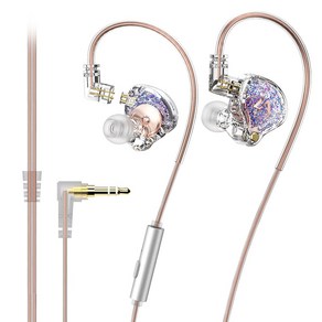 Lafitea LM3 하이브리드 HIFI 이어폰 3.5mm 마이크 포함, 스타리 스카이