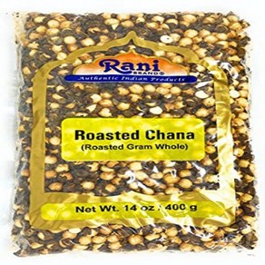 Rani Roasted Chana (Chickpeas) Plain Flavo 14oz ( 라니 구운 차나(병아리콩) 일반맛 14oz(400g) ~ 천연  비건  방부제 없음, 1개, 400g