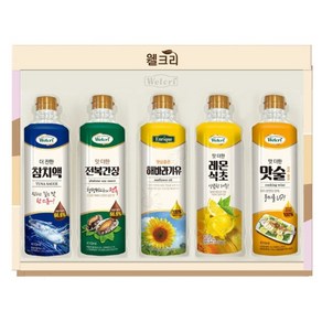 명절선물 웰크리 요리 프리미엄 5종세트 해바라기씨유 참치액 혼합 선물세트, 1개, 410ml