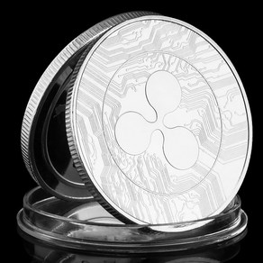 기념주화 하이 퀄리티 리플 동전 도금 기념 XRP 물리적 컬렉션 아트 소장 선물 1 개, [02] 은