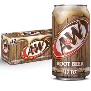 A&W 루트 비어 소다 음료 디카페인 355ml 12캔, 12개