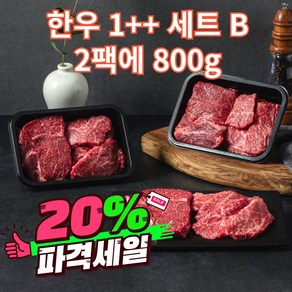 대감농수산 / 우아한한끼 / 한우1++ 실속세트 설도 구이용 특수부위 한우투뿔, 800g, 1개