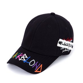 블랙블론드 BBD Slogan Patch Rainbow Gaffiti Logo Cap (Black)