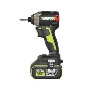 WORX 20V 충전 임팩 드라이버 WU291D.3, 본품 + 배터리 2개이상, 1개