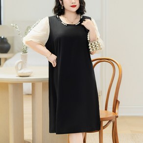 브루니 빅사이즈원피스 심플 반팔 원피스 6XL~8XL G101