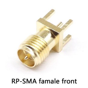 SMA 암 잭 수 플매트 카펫 러그 어댑터 납땜 엣지 PCB 직선 직각 마운트 RF 구리 커넥터 소켓, [02] RP-SMA female font, 1개