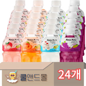 [쿨앤드몰} 모구모구 4종혼합 (리치+복숭아+요거트+포도), 24개, 320ml