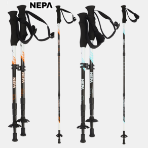 네파 NEPA 카본 소재를 사용하여 가볍고 내구성이 뛰어남 N.T.C 프리미엄카본 4단 (2EA1SET) 쌍 등산스틱 SP