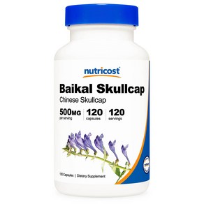 뉴트리코스트 황금추출물 바이칼 스컬캡 Baikal Skullcap 500mg 120캡슐 1병, 1개, 120정