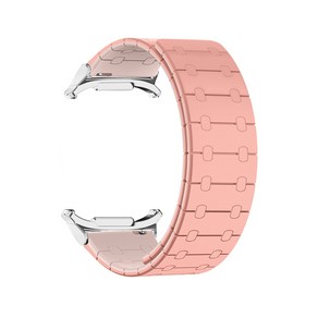 투톤 강력한 마그네틱 갤럭시워치 울트라 47mm 실리콘 스트랩 자석 밴드, 피치+샌드핑크, 1개