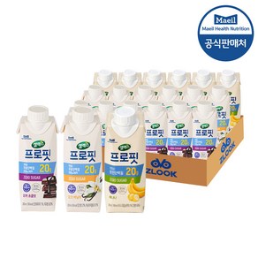 셀렉스 프로핏 250ml (모카초콜릿6 +밀크바닐라6 +바나나6), 18개