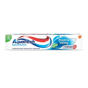 Aquafesh 아쿠아후레쉬 치약 트리플 프로텍션 프레쉬 민트 Toothpaste Tiple Potection, 6개, 75ml