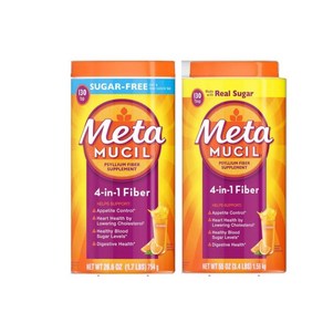 Metamucil 메타무실 오렌지 화이버 식이섬유 스무스 파우더 130회 / 슈가프리 리얼슈가, 1개, 754g