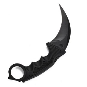 카람빗 정글도 캠핑나이프 7.48 CS GO Kaambit 나이프 고정 블레이드 생존 전술 훈련 야외 캠핑 사냥 클로 EDC 멀티 도구, [07] Black, 1개