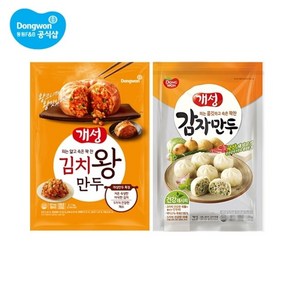 동원 개성 김치왕만두 2.1kg+감자만두 2.2kg X 2개, 김치왕만두 + 감자만두, 1세트