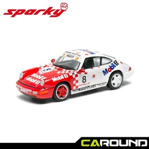 스파키 x 타이니 1:64 포르쉐 911 (964) RS Mobil1 카레라컵 1992 No.8 레드 (타이니 익스클루시브)