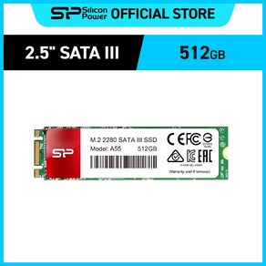 실리콘파워 A55 M.2 2280 SATA III SSD, 512GB