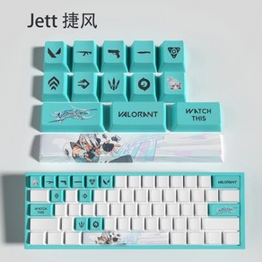 JETT 발로란트 키캡 OEM 프로필 14 키 미니 세트 PBT 염료 서브 키캡 새로운 디자인, 6)ISO-New, 없음, 없음