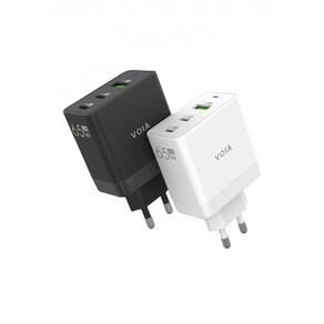 멀티 초 고속 충전기 65W GaN PD 3포트 USB C타입 급속 갤럭시 노트북, 1개, 블랙