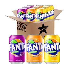 [푸드스타] 환타 (파인 오렌지 포도) 각 8입 총 24입, 24개, 350ml