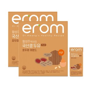 이롬 황성주 국산콩 두유 플러스 호두 아몬드, 190ml, 32개