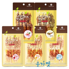 네츄럴코어 후레쉬 콜라겐돌돌 9p 강아지간식 + 치즈춥스, 5팩, 5종 혼합