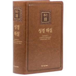 톰슨3 성경 해설(대/단본/색인/무지퍼/PU/브라운), 기독지혜사