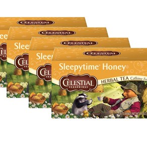 셀레셜시즈닝스 슬리피타임 허니 허브티 카페인프리 티백 Celestial Seasonings Hebal Tea Sleepytime Honey, 20개입, 4개