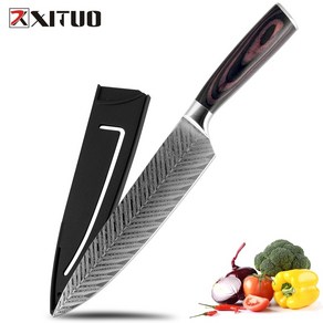 백종원칼 미니중식도 다마스커스칼 사시미칼 xituo Kitchen Chef 8 22, 없음, 1개