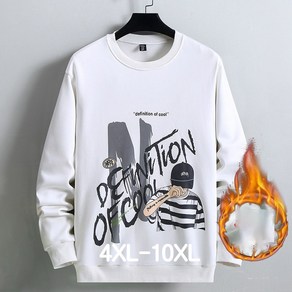 쥬엔리치 남자 빅사이즈 맨투맨 라운드넥 기모 면 남성 긴팔티 바지 4XL-10XL