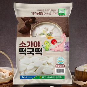 [초록숟가락] 소가야 햅쌀 떡국 1kg 떡국떡 설날떡국, 1개