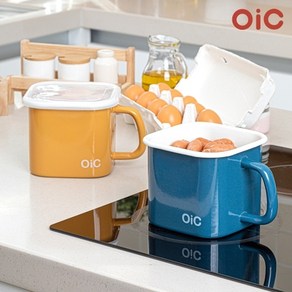 실버스타 [SILVERSTAR] OIC 뚜아 칼라 법랑 인덕션IH 캐니스터 1.5L, 옐로우, 1개