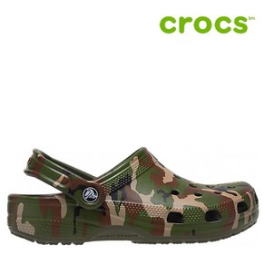 크록스 샌달 H12- 206454-3TC Classic Printed Camo Clog Army Green