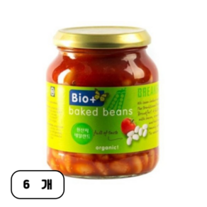 발투센 유기농 베이크드빈, 360g, 6개