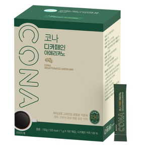 CONA 디카페인 아메리카노 원두커피믹스, 1g, 150개입, 1개