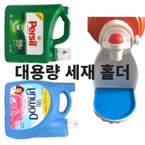 세탁 세제 섬유 유연제 컵 홀더 2pcs 보관 거치대 실용 디스펜서 트레이, 컵홀더 2PCS 블루 고무 받침대, 2개