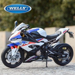 Welly 1:12 BMW 2021 S1000RR 화이트 다이 캐스트 s 수집 가능한 취미 오토바이 모델, Gey, 1개