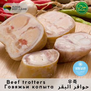 Halal Beef Tottes-Feet Cut Pefect fo Boths and Stews 할랄 소족발 - 육수 및 찜 요리에 적합, 1개, 1kg