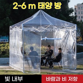 간이 옥상창고 접이식 농막 소형 천막 투명 캐노피 야시장 포장마차 페스티벌천막, 2x3 두꺼운 4cm 투명