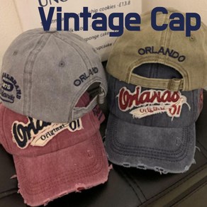 [잘샀네] 빈티지 야구모자 Vintage Cap 워싱모자 남녀공용 Olando