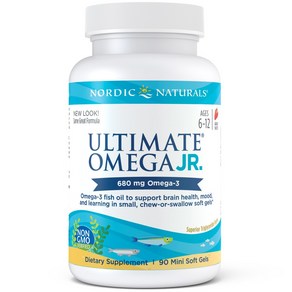 노르딕 내추럴스 얼티메이트 오메가 쥬니어 680mg Omega-3 90정 Nordic Naturals Ultimate Omega Junior 90 ct.