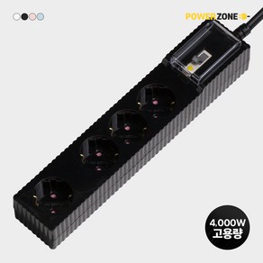 파워존 4000W 국산 고용량 웨이브 멀티탭 누전차단 4구 50cm 1.5m 3m 5m 7m