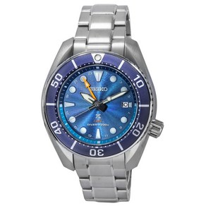 세이코 Pospex Sea Aqua Sumo GMT Blue Dial Sola Dive's SFK001J1 200M 남성용 시계