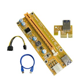 PCI-E 라이저 카드 PCIE-16X 메인 카드 USB3.0 케이블 1 PCI-E 1X 카드 SATA 6PIN