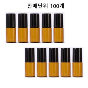 모든유통 갈색 롤온 향수 공병 3ml 아로마 공병 100개묶음, 100개