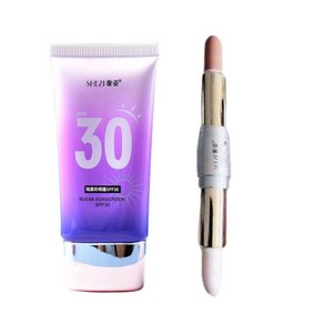 fizz 모공프라이머 Shezi 페이셜 바디 자외선 차단 미백 SPF30 컨실러 하이라이트 베이스 메이크업 세트 키트, [03] as pictue 3, 05 as pictue 3, 1개