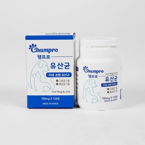 유산균 챔프로 강아지 장건강 정제형태 2개월분 84g, 1개, 장건강/유산균, 120정